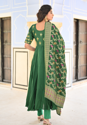 DAISY GREEN GOTAPATTI SILK SUIT SET